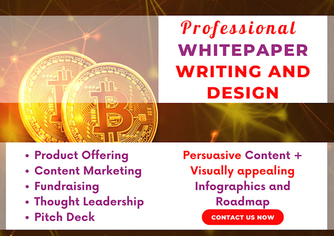 Gig Preview - Do ico white paper writing, crypto white paper design, blockchain, fintech, nft