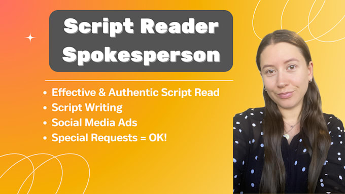 Bestseller - create an effective ugc script read or ugc spokesperson