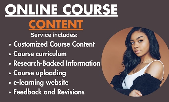 Gig Preview - Write online course content for any subject