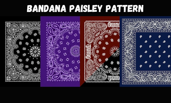 Gig Preview - Create customized bandana paisley designs