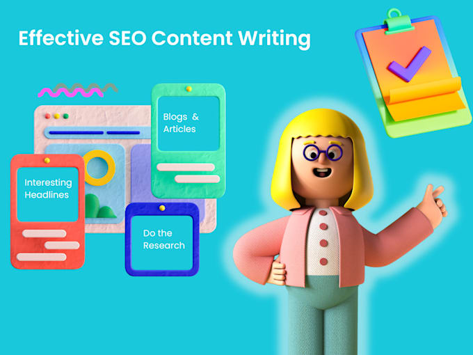 Gig Preview - Do SEO article writing, content writing