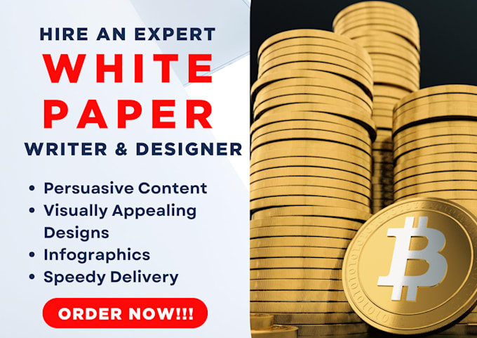 Gig Preview - Do compelling ico white paper writing, white paper design, crypto blockchain