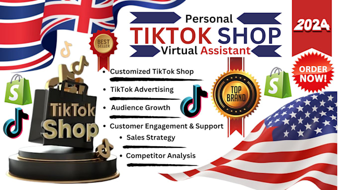 Gig Preview - Be your tiktok shop virtual assistant, setup tiktok dropshipping store, store va