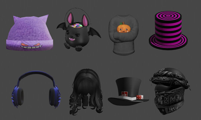 Bestseller - unique roblox accessories, custom assets for roblox project backpack, hat, hair