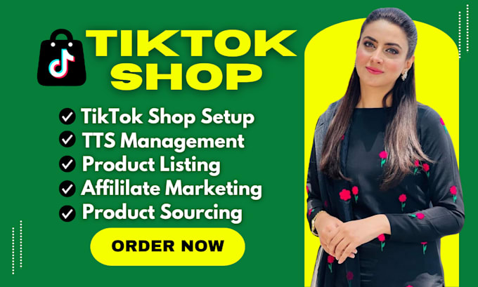 Gig Preview - Setup tiktok shop, tiktok ads, and do tiktok marketing, product listing