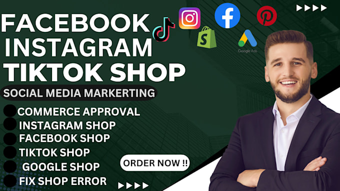 Gig Preview - Setup facebook shop, instagram shop, tiktok shop, and complete shopify marketing