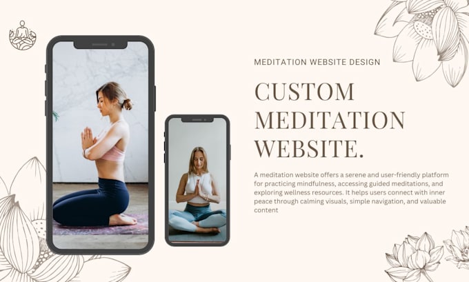 Gig Preview - Design a peaceful and functional meditation website for you