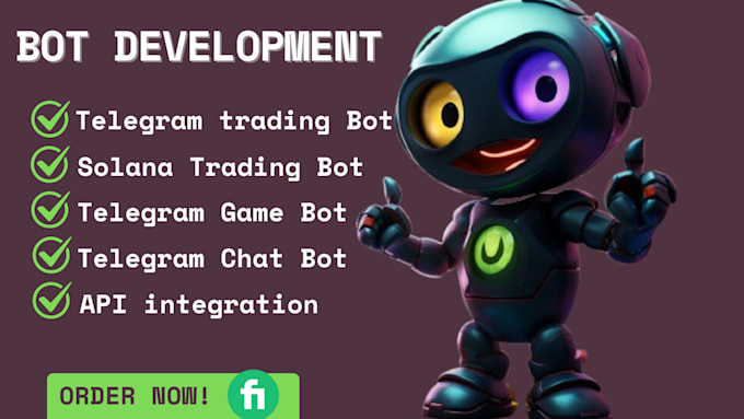 Gig Preview - Build and develop a telegram bot for trading crypto, solana, mini game, airdrop