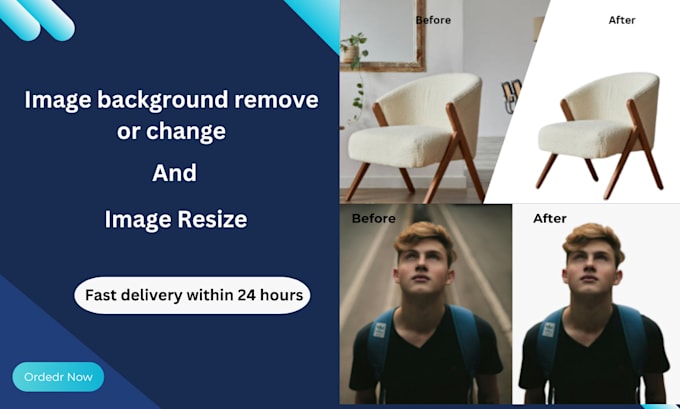 Gig Preview - Cut out image background removal and resize quickly