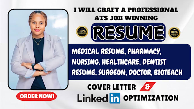 Gig Preview - Craft professional ats medical coder CV doctor nursing healthcare resume writing