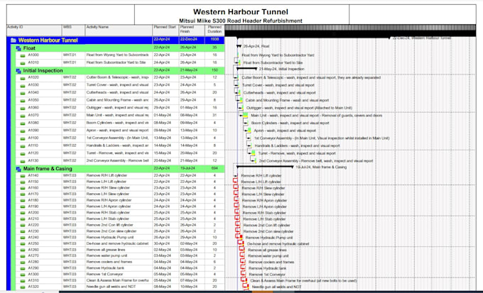 Gig Preview - Do project reports and create gantt chart  in primavera or ms project