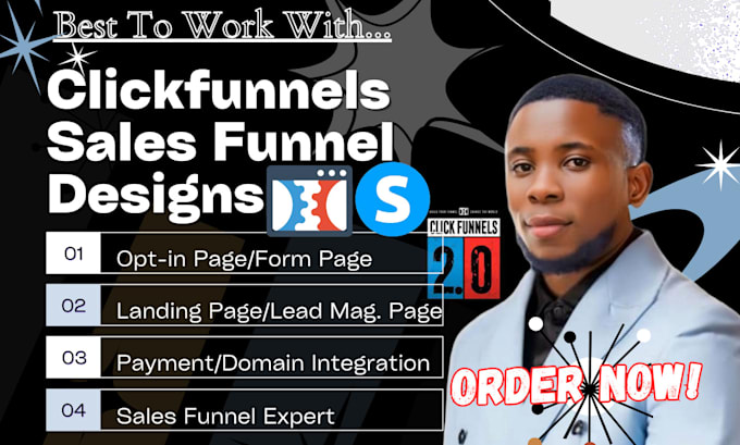 Gig Preview - Clickfunnels sales funnel, systeme io, wix, landing page, clickfunnels sales pg