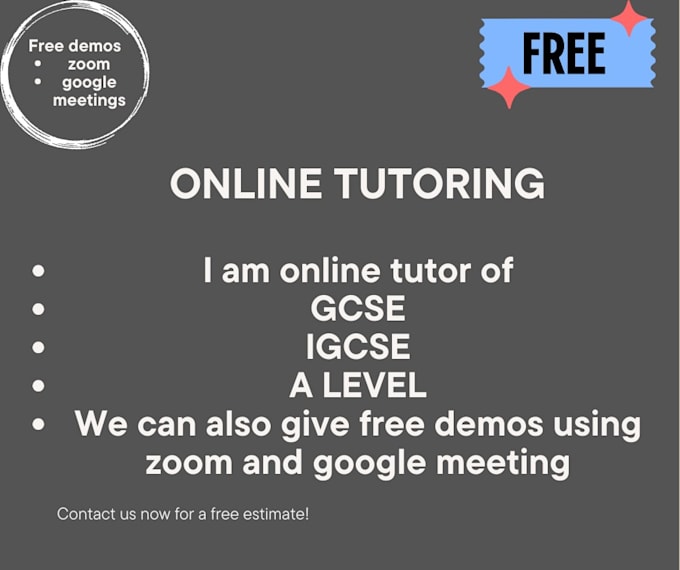 Gig Preview - Do online gcse cgcse k1 ks2 tutoring