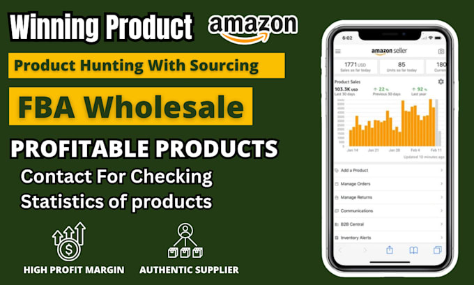 Gig Preview - Winning product hunting for amazon fba wholesale