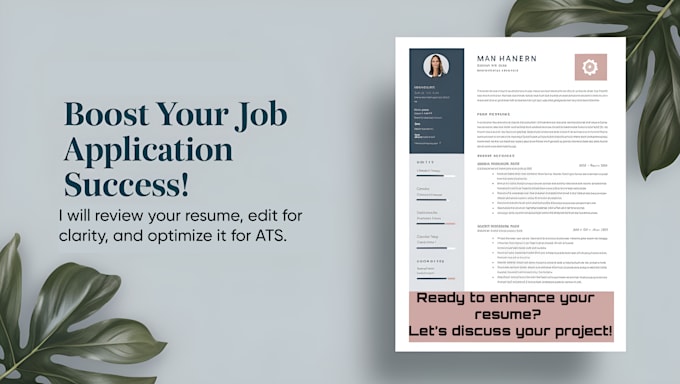 Gig Preview - Review your resume, edit for clarity, and optimize it for ats to boost your job