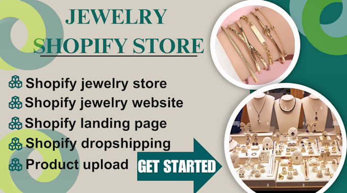 Gig Preview - Design jewelry shopify, jewelry fashion store shopify shine on jewelry website