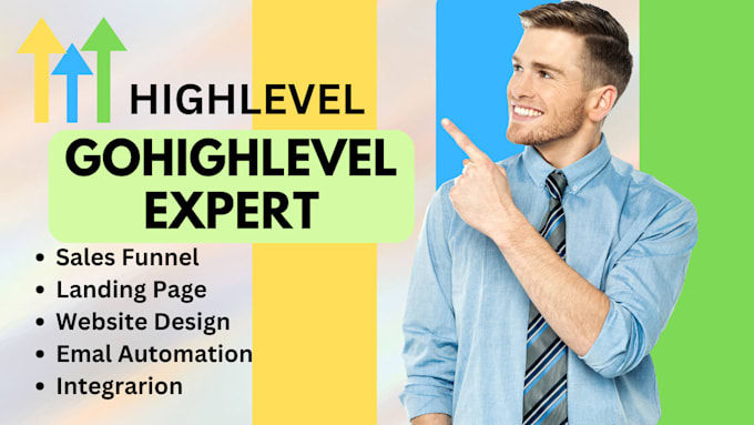 Gig Preview - Build gohighlevel landing page, sales funnel, clickfunnels, ghl website