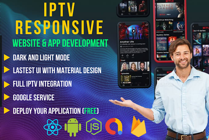 Gig Preview - Build a professional responsive iptv reseller website or app