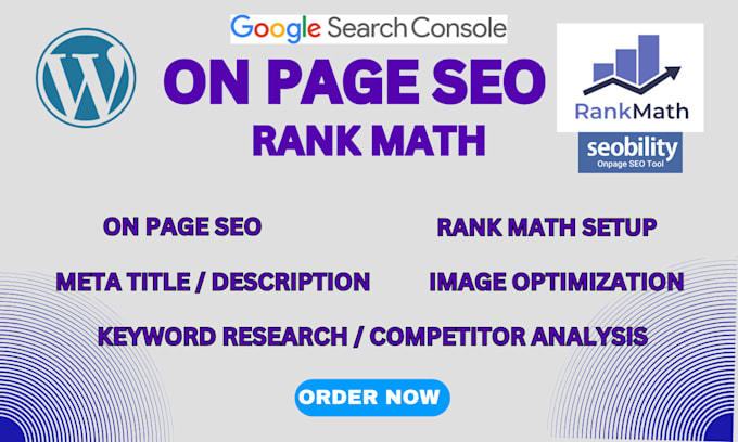 Gig Preview - Do wordpress on page SEO optimization using rankmath