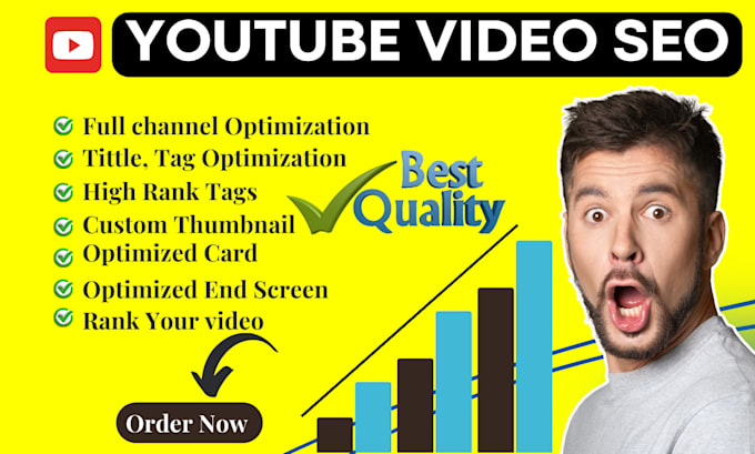 Gig Preview - Be your youtube video seo expert for video ranking