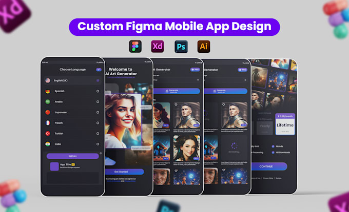 Gig Preview - Do figma mobile app design and UI UX mastery