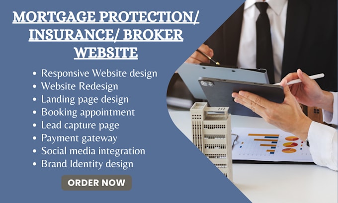 Bestseller - design mortgage protection website mortgage insurance mortgage broker website