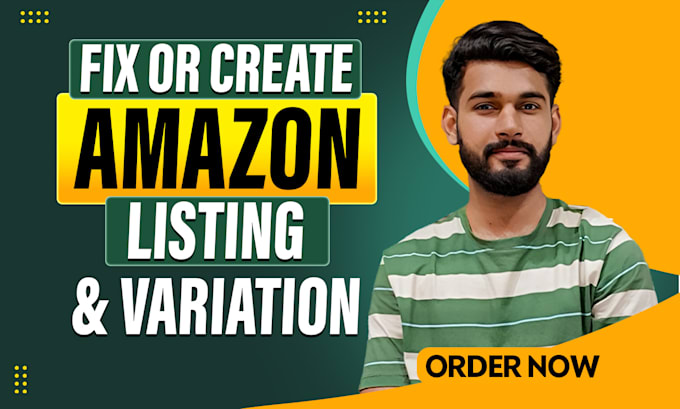 Gig Preview - Create amazon fba product listing and variation or fix listings error