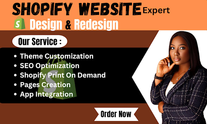 Gig Preview - Redesign shopify website shopify store design shopify website redesign