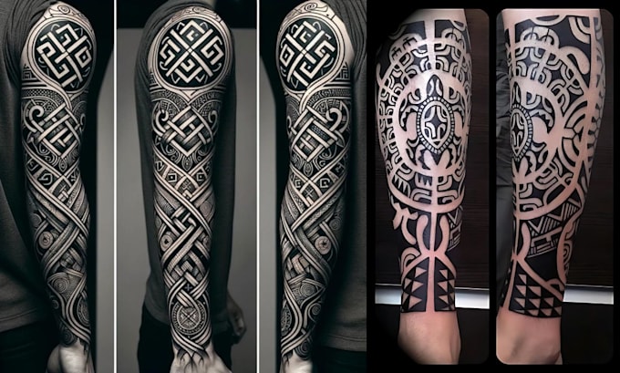 Gig Preview - Draw high detailed polynesian and tribal tattoo design, custom tattoo design