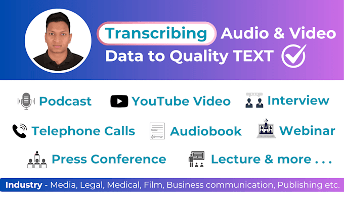 Bestseller - transcribe audio, video, text data in 16 hrs, english hindi