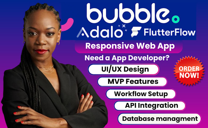 Gig Preview - Be your bubble io developer mvp bubble app bubble website flutterflow developer