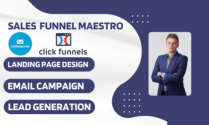 Gig Preview - Be your getresponse and system io maestro for landing page sales funnel design