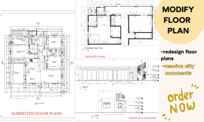 Gig Preview - Modify architectural house plans for US city permit revisions