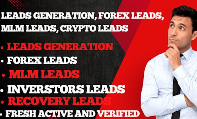 Gig Preview - Get organic leads for forex channel, MLM, crypto investors to pump 100x sellout