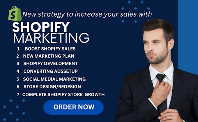 Gig Preview - Boost shopify sales, shopify marketing or shopify dropshipping store