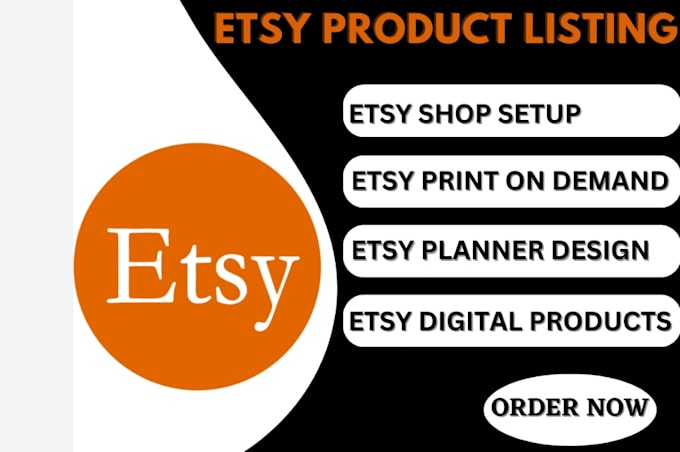 Gig Preview - Set up etsy shop etsy digital products etsy digital planner products design SEO