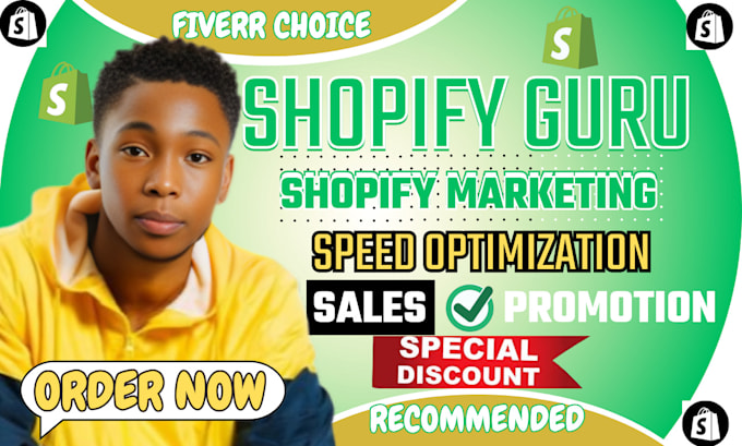 Gig Preview - Do shopify marketing and promotion, shopify speed optimization to boost sales