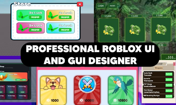 Gig Preview - Design custom roblox ui, gui, create custom roblox scripts for your roblox game