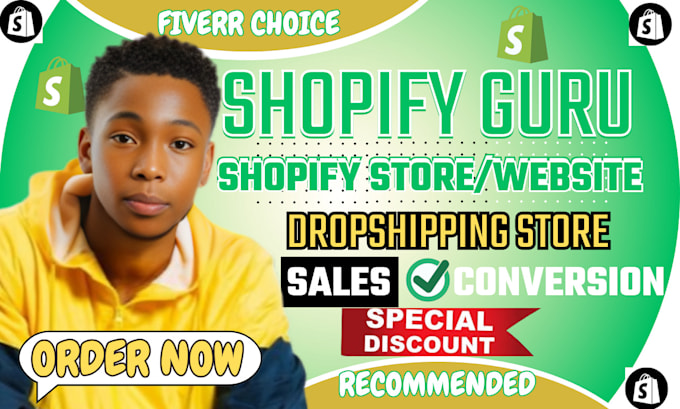 Gig Preview - Set up shopify store, website design,  shopify dropshipping store, stan store