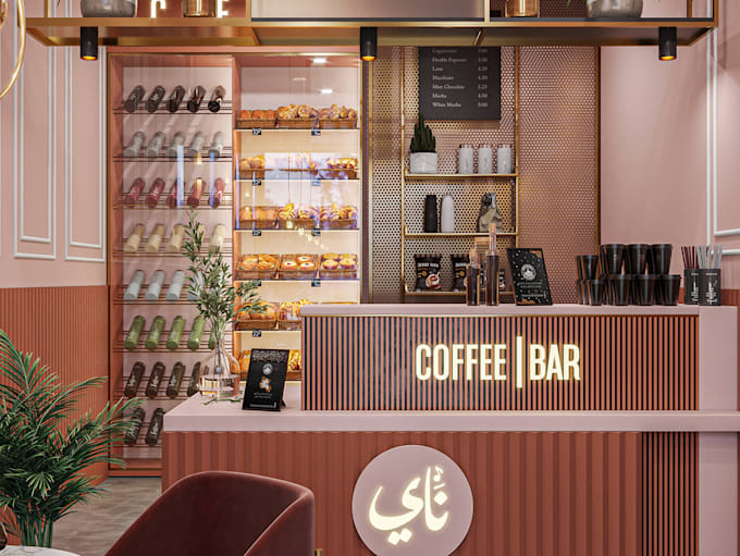 Gig Preview - Create 3d interior rendering for café eatery restaurants bar bakery canteen