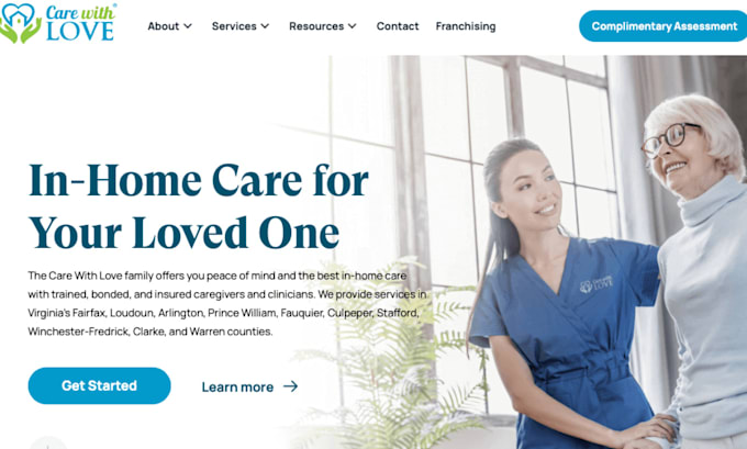 Gig Preview - Design home care website, healthcare website, healthcare agency website