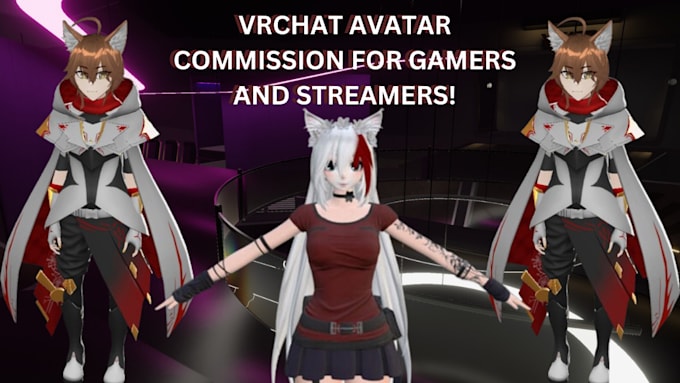 Gig Preview - Build vrchat avatar vtuber vrc avatar nsfw 2d 3d model animation upload pc quest