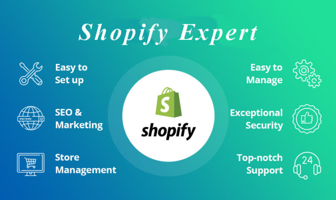 Gig Preview - Make your online store with shopify or shopify dropshipping store