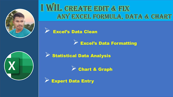 Gig Preview - Be your excel expert and clean, format, merge, split excel data