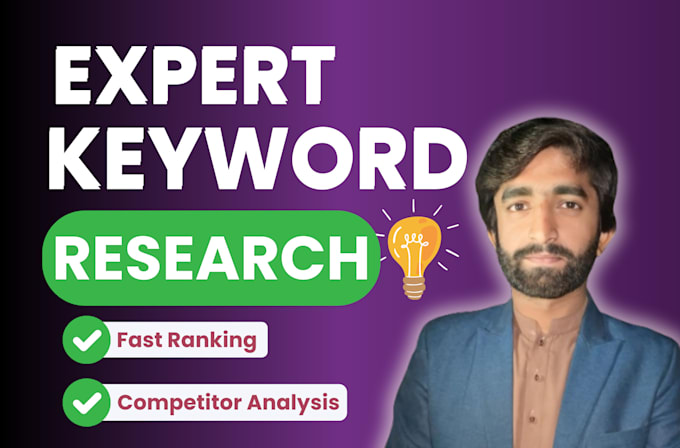 Gig Preview - Do keyword research long tail intent based and competitor analysis for ranking