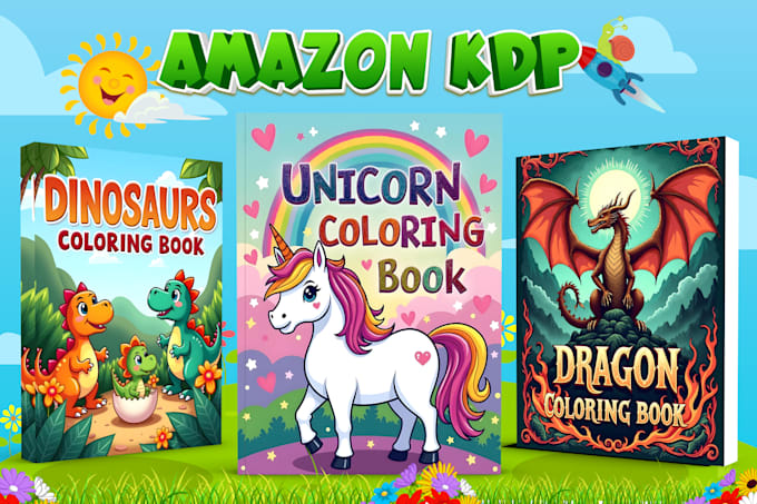 Gig Preview - Design kids and adults coloring book and interior for amazon kdp