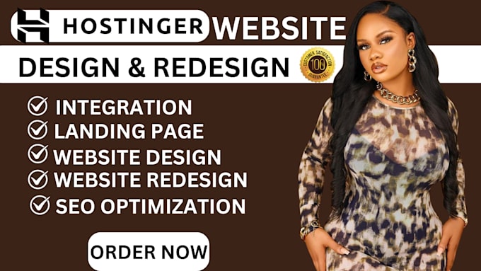 Gig Preview - Hostinger website design hostinger redesign design hostinger bluehost website