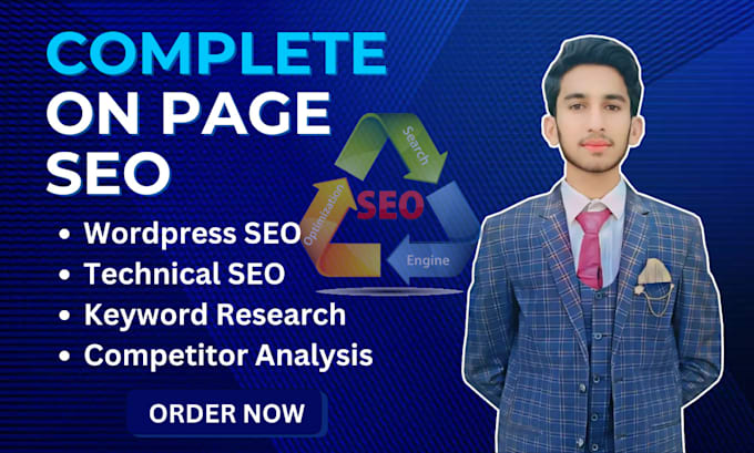 Gig Preview - Do complete on page SEO and technical optimization for your website