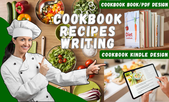 Gig Preview - Write kids cookbook recipe book food cooking videos cookbook design book cover