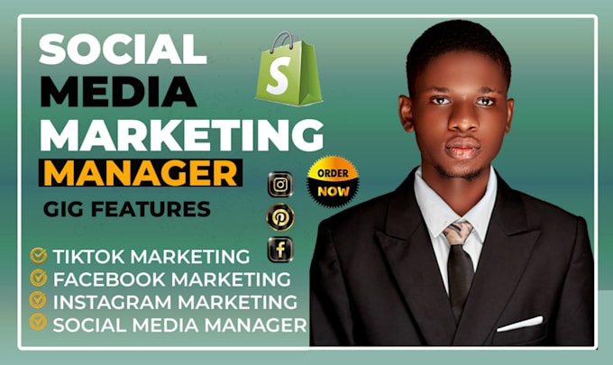 Gig Preview - Be your social media marketing manager and content creator tiktok shop manager